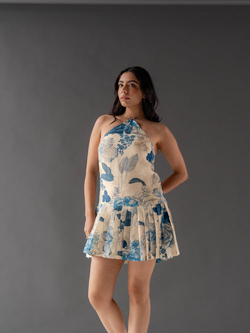 Eclipse Printed Pleated Dress