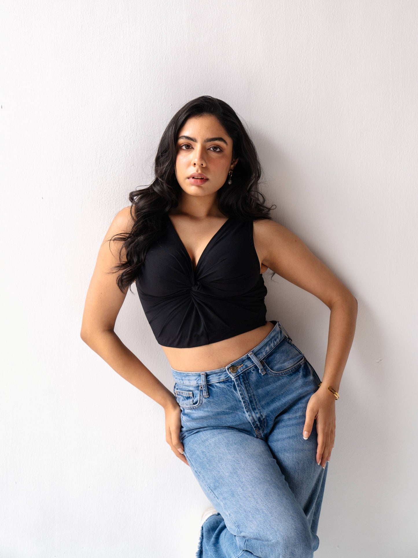 Noir Twist Crop Top