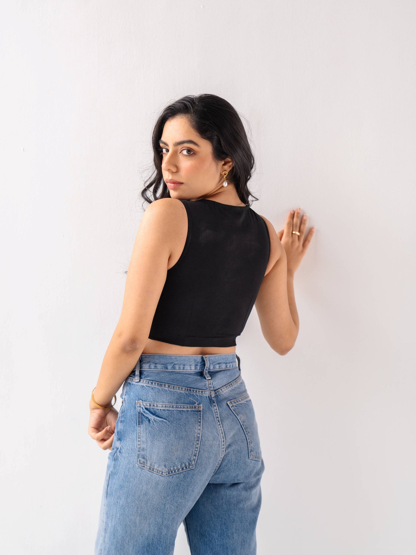 Noir Twist Crop Top