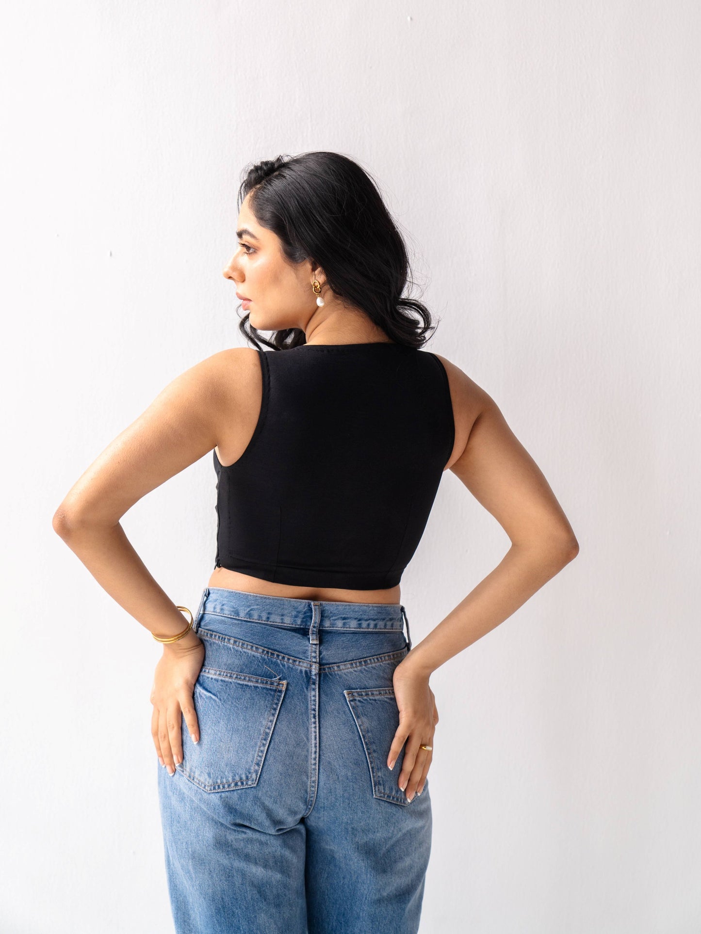 Noir Twist Crop Top