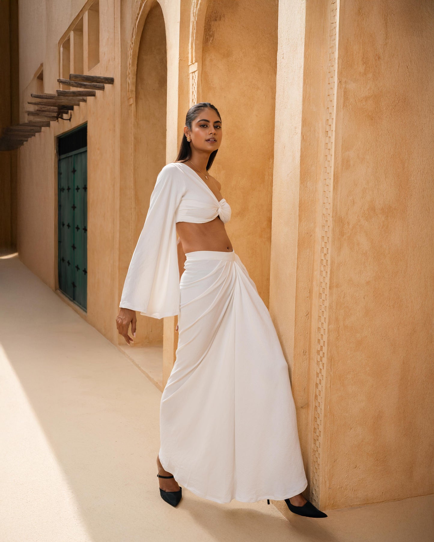 Luna Drape Set ( White )