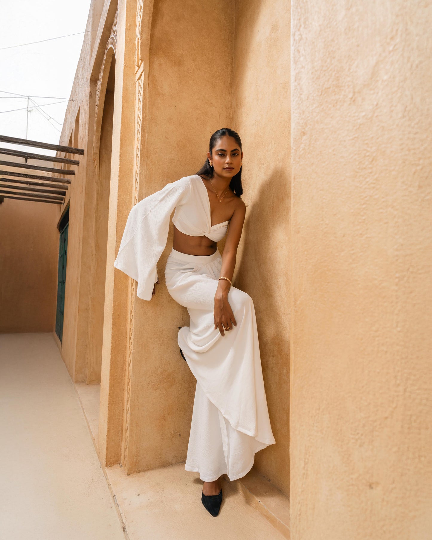 Luna Drape Set ( White )