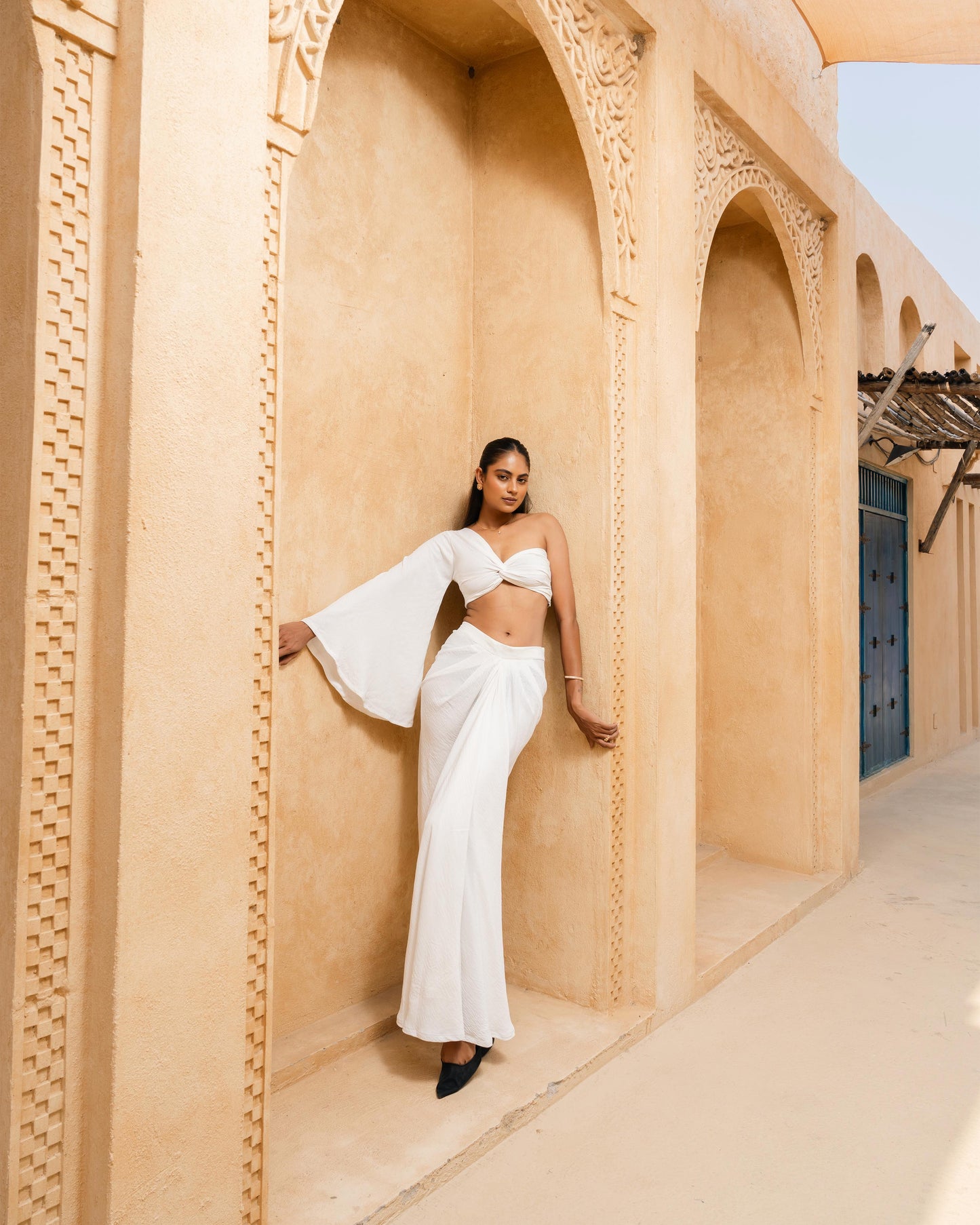 Luna Drape Set ( White )