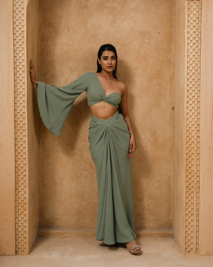 Luna Drape Set ( Olive )