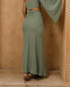 Luna Drape Skirt ( Olive )