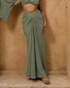 Luna Drape Skirt ( Olive )